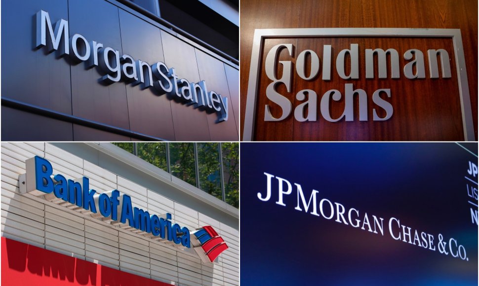 „Morgan Stanley“, „Goldman Sachs“, „Bank of America“, „JPMorgan Chase & Co.“