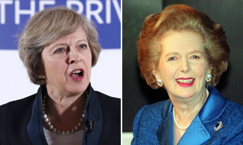 Theresa May ir Margaret Thatcher
