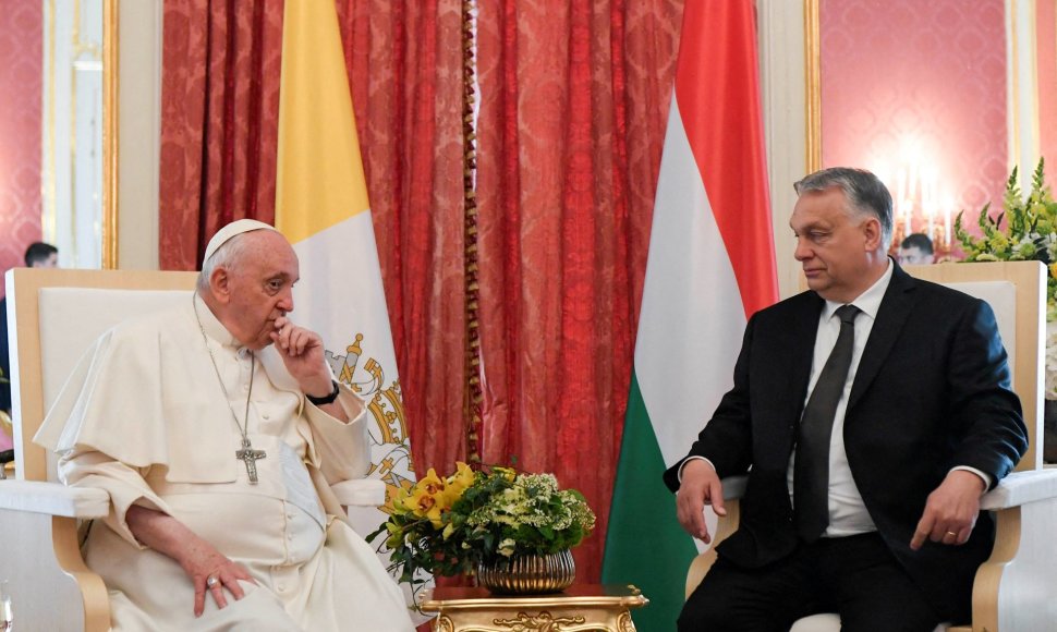 Popiežius Pranciškus ir Vengrijos premjeras Viktoras Orbanas