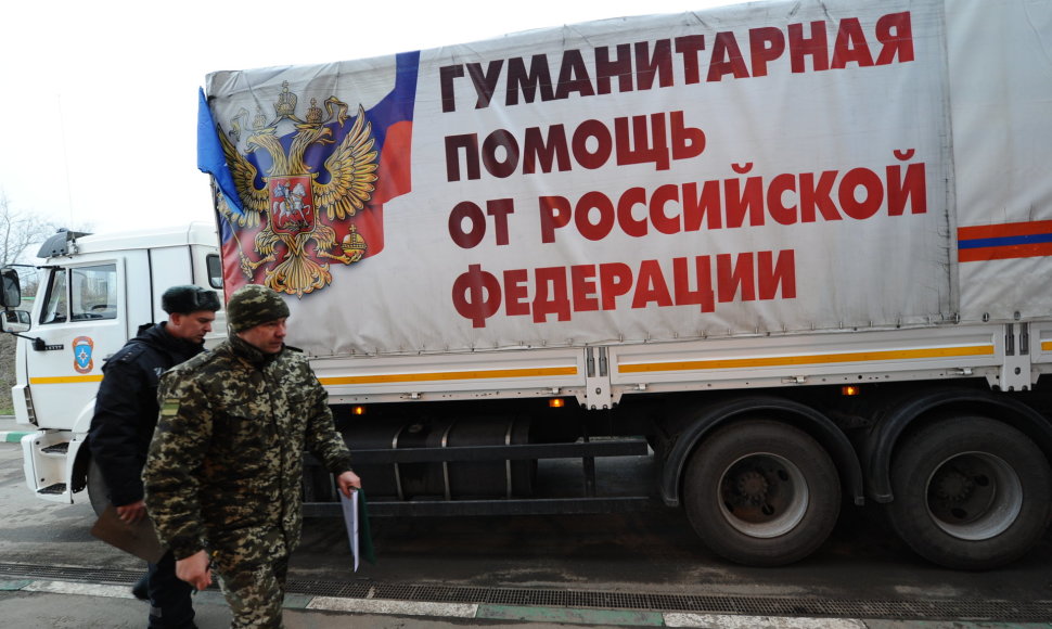 Rusijos į Donbasą siunčiama humanitarinė pagalba.