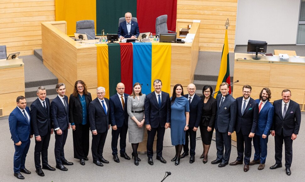 Gintauto Palucko vadovaujamas Ministrų kabinetas / BNS nuotr.