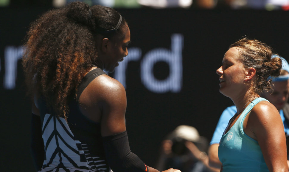 Serena Williams ir Barbora Strycova