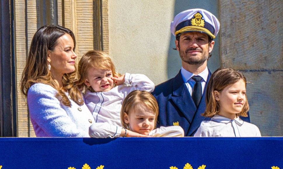 Švedijos princas ir princesė su vaikais /  / Dutch Press Photo/Cover Images