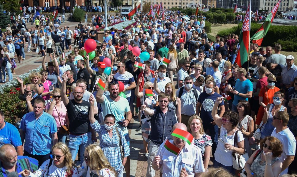 Baltarusija. Aštunta protestų diena