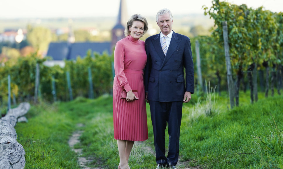 Belgijos karalius Philippe'as ir karalienė Mathilde