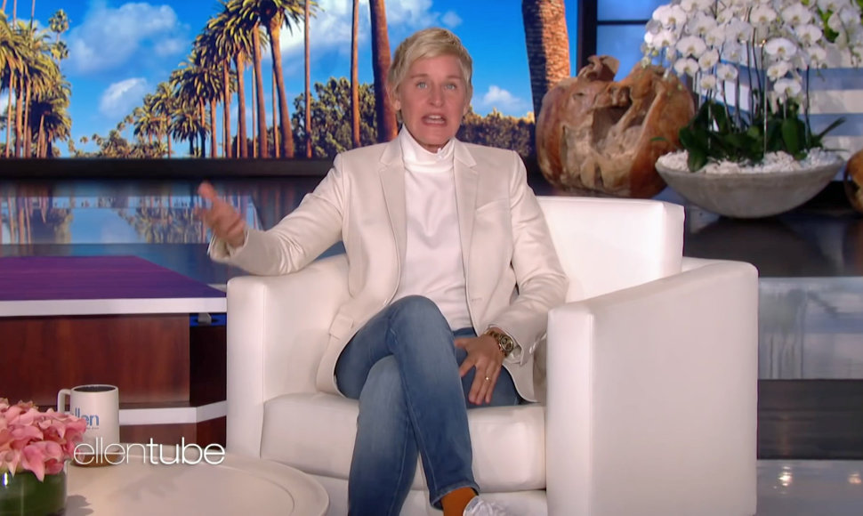 Ellen DeGeneres pokalbių laidos studijoje