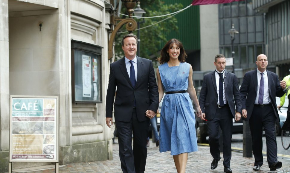 Davidas Cameronas su žmona