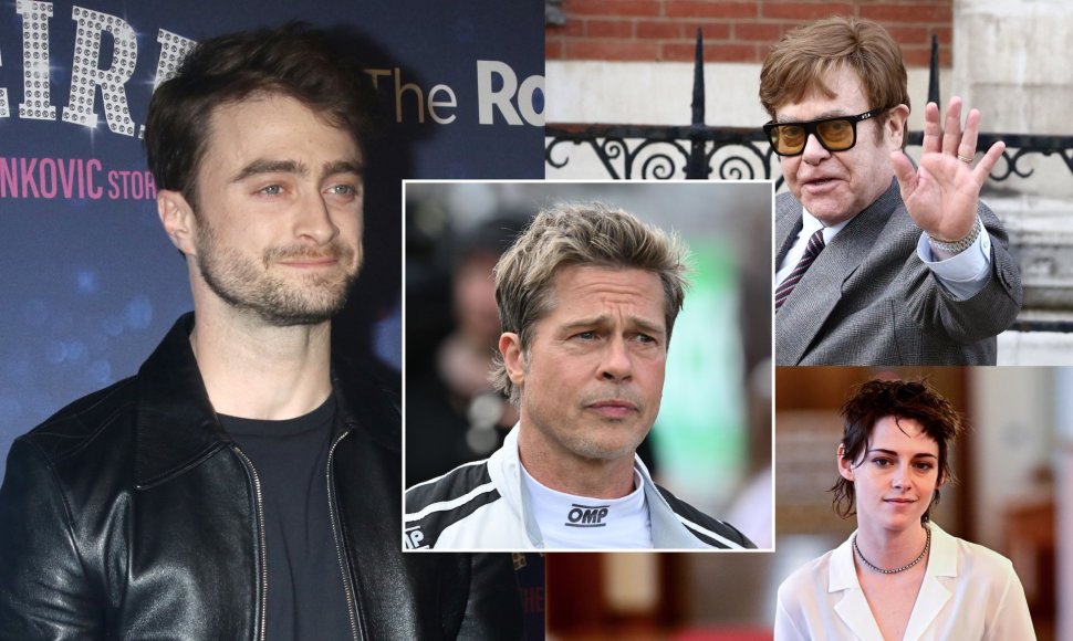 Danielis Radcliffe'as, Bradas Pittas, Eltonas Johnas, Kristen Stewart
