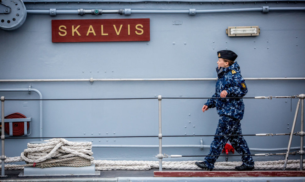 Karinių jūrų pajėgų laivo „Skalvis“ karininkė Agnija Aleknaitė 