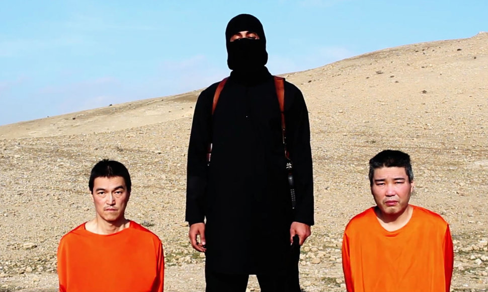 Islamo valstybės įkaitai: Kenji Goto (kairėje) ir Haruna Yukawa
