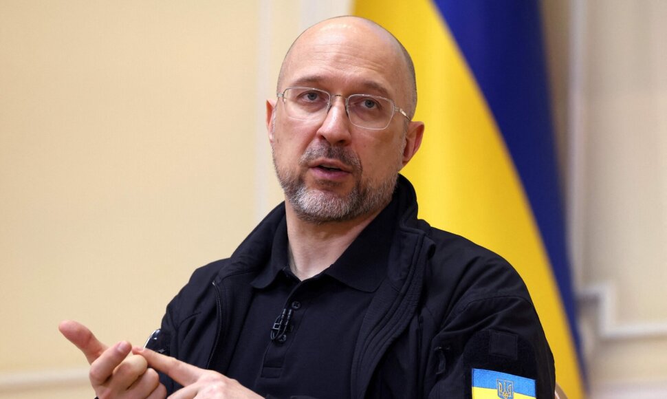 Ukrainos ministras pirmininkas Denysas Šmyhalis / ANATOLII STEPANOV / AFP