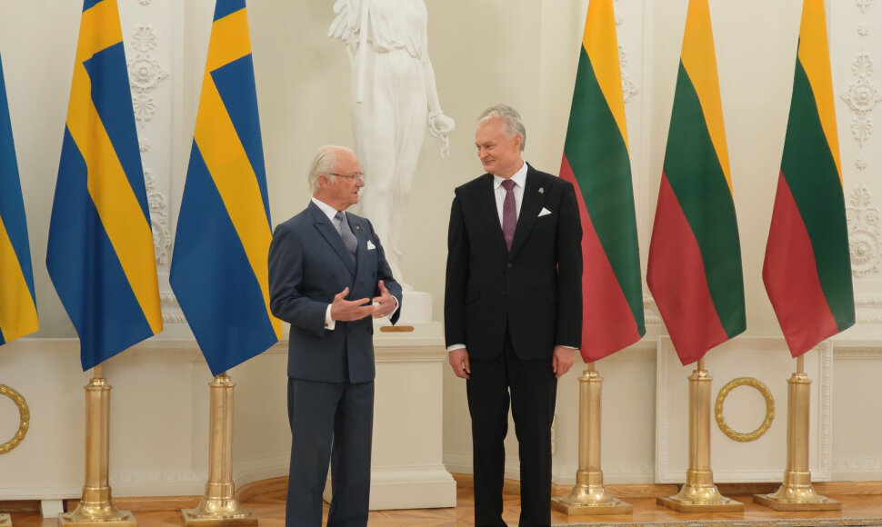 Švedijos karališkoji pora apsilankė prezidentūroje / BNS nuotr.
