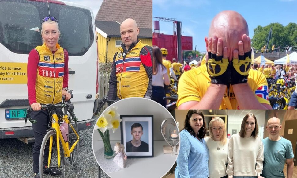 Kelionė dviračiais nuo Oslo iki Vilniaus dėl paramos vėžiu sergančiai mergaitei
