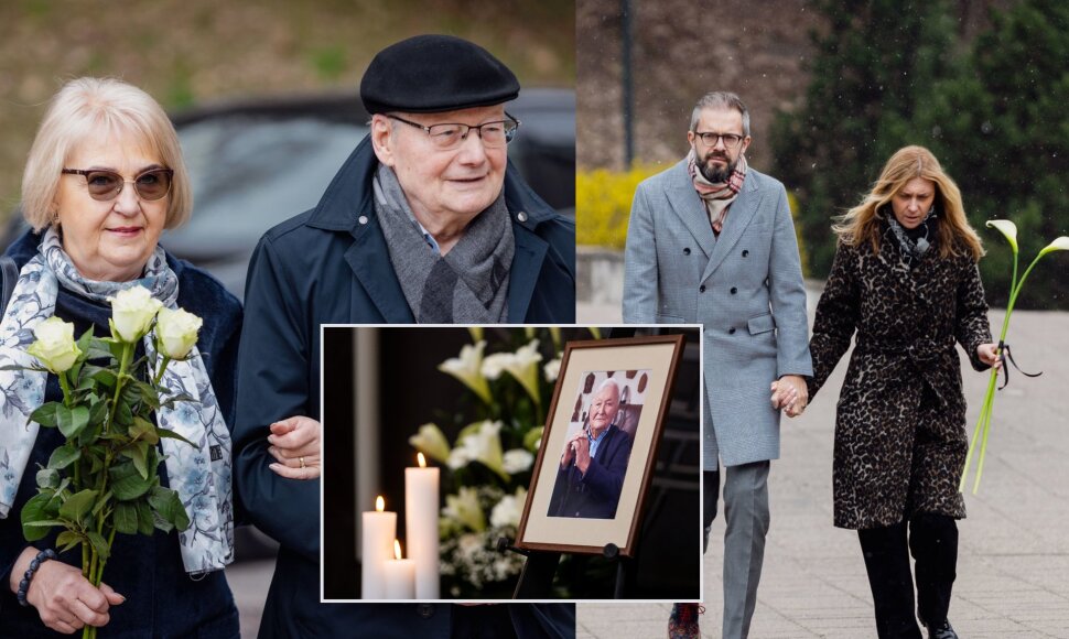 Česlovas Jur&scaron;ėnas ir Andrius Tapinas su žmona Gabija Tapiniene