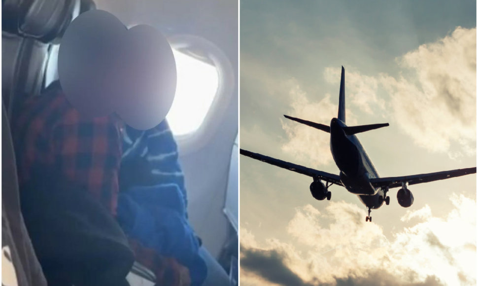 Keleiviai nufilmavo skrydžio metu „lytinį aktą“ atliekančią porą