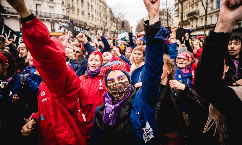 Tarptautinės moters dienos protestas Prancūzijoje