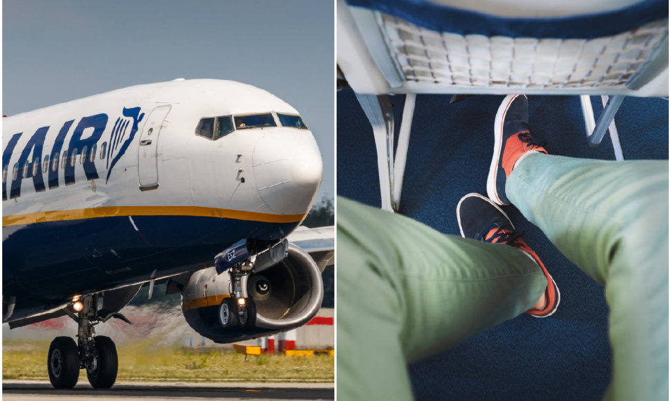 Kaip „Ryanair“ lėktuvuose rasti vietas su papildoma erdve kojoms ir už tai nemokėti?