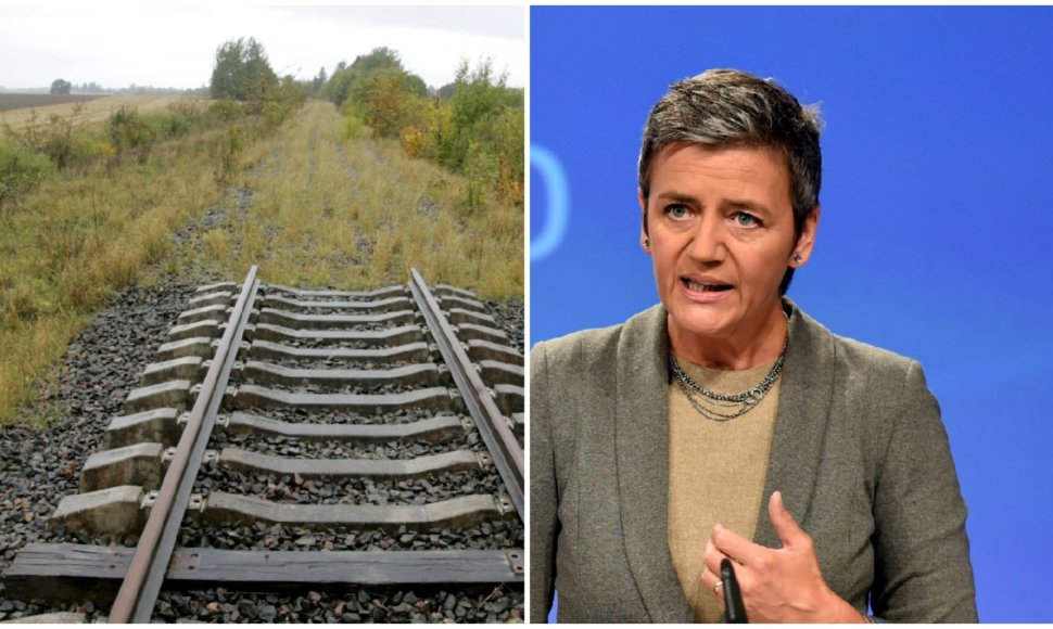 Išardytas geležinkelio Rengė-Baugainiai ruožas ir Margrethe Vestager