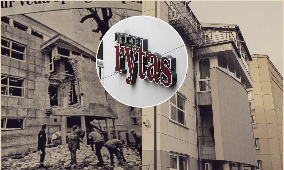 „Lietuvos ryto“ redakcijos priestatas po sprogdinimo