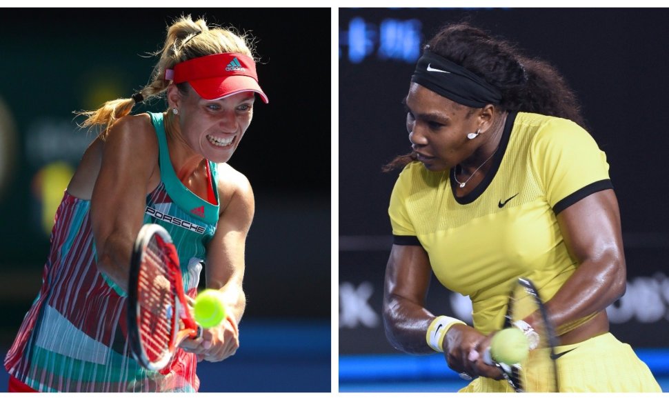 Angelique Kerber ir Serena Williams