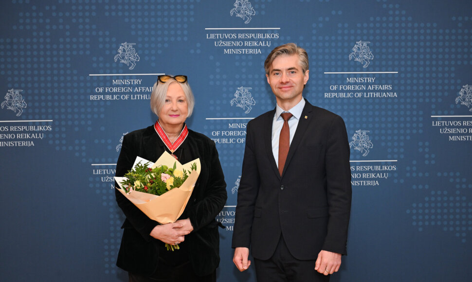 Au&scaron;ra Luko&scaron;iūnienė ir Kęstutis Budrys / Užsienio reikalų ministerijos nuotr.