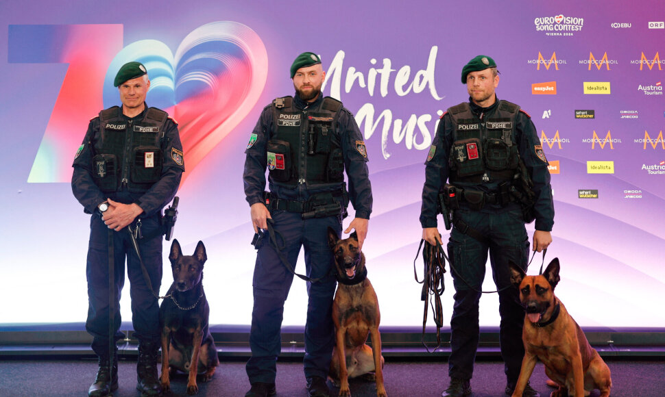 Policijos saugumo priemonių &bdquo;Eurovizijai&ldquo; pristatymas Vienoje / Lisa Leutner / REUTERS