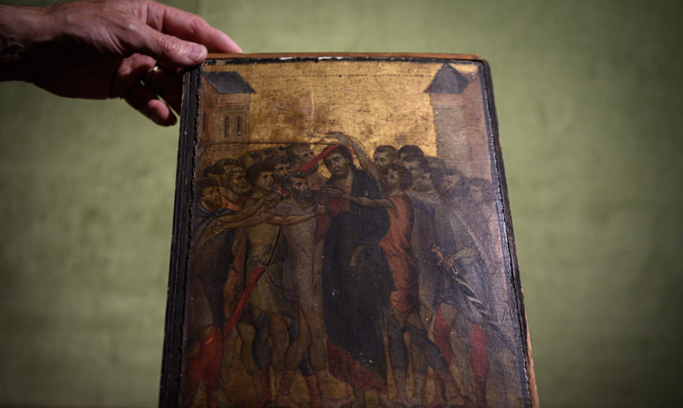 Cimabue (Čimabujė) paveikslas „Christ Mocked“