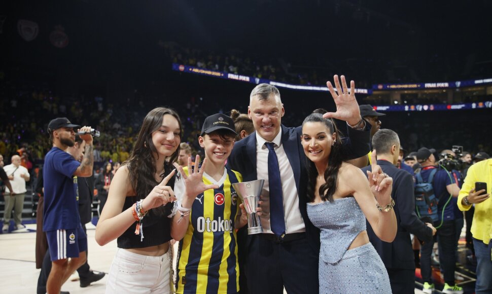 Šarūnas Jasikevičius su šeima