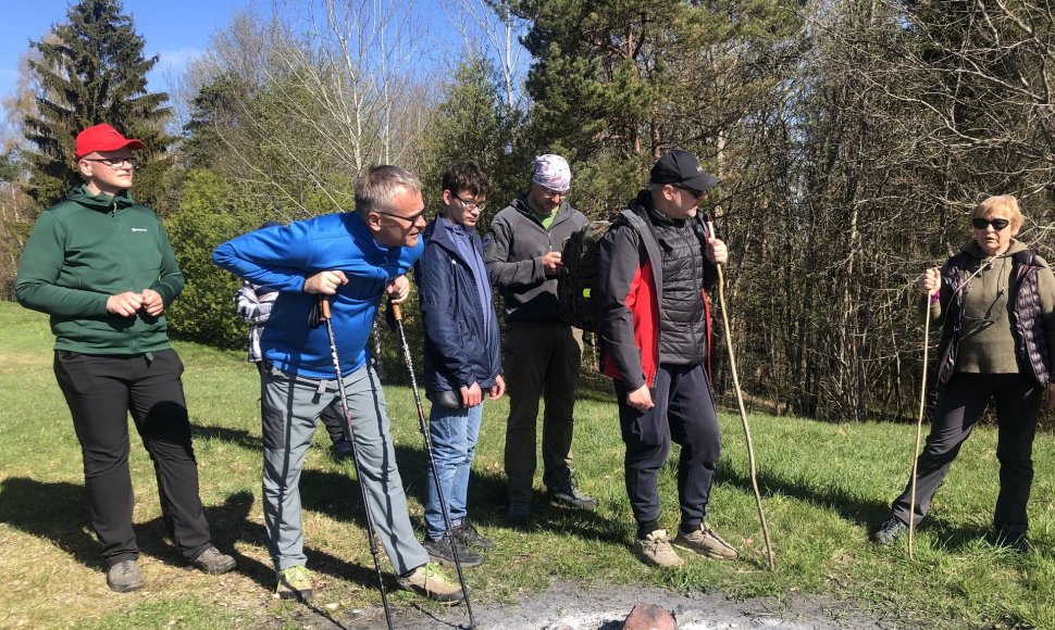 Neregiai žygiavo "Camino Lituano" keliu