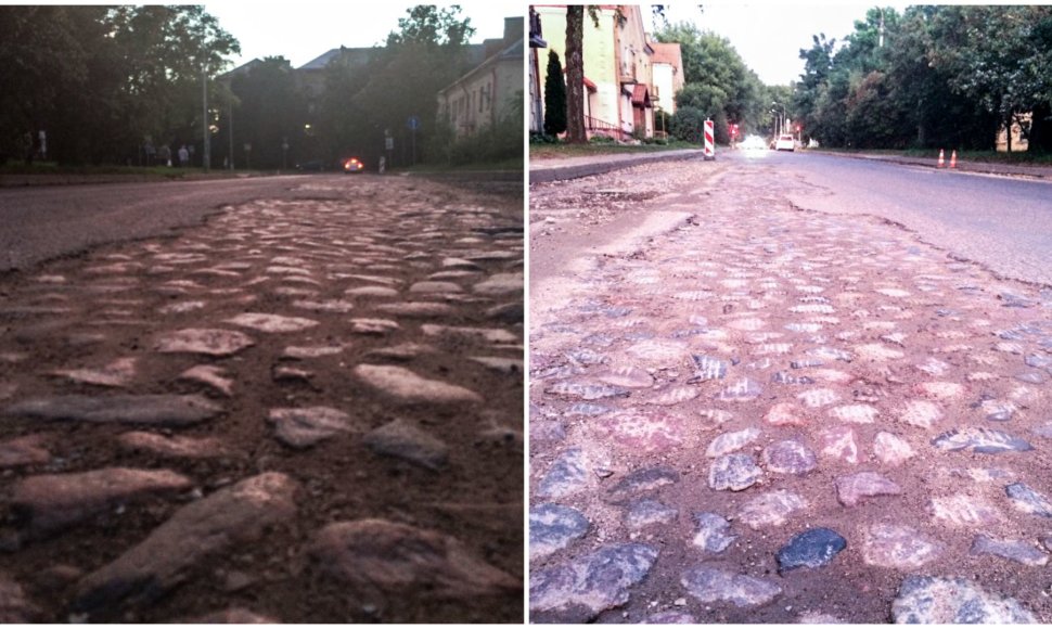 Vilniaus Šilo gatvėje atkastas senas grindinys