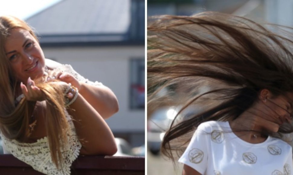 Kėdainietės Orinta Markauskienė ir Austėja Markauskaitė tikina, kad ilgi plaukai suteikia daugiau džiaugsmo