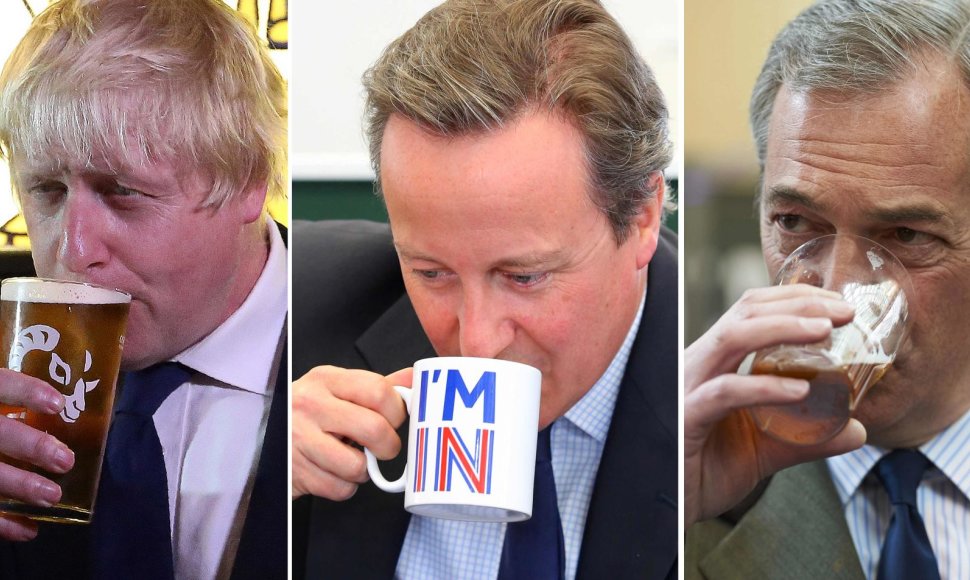 Borisas Johnsonas, Davidas Cameronas, Nigelas Farage'as