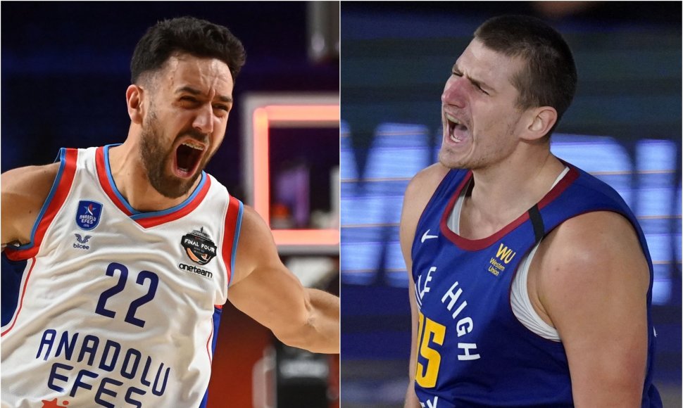 Vasilije Micičius ir Nikola Jokičius – atitinkamai Eurolygos ir NBA naudingiausi žaidėjai