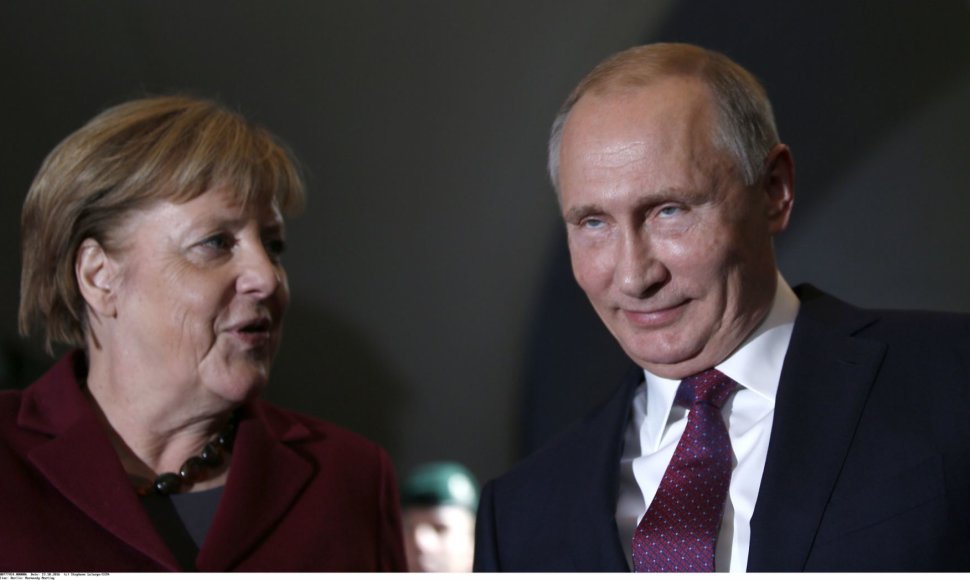 Angela Merkel ir Vladimiras Putinas