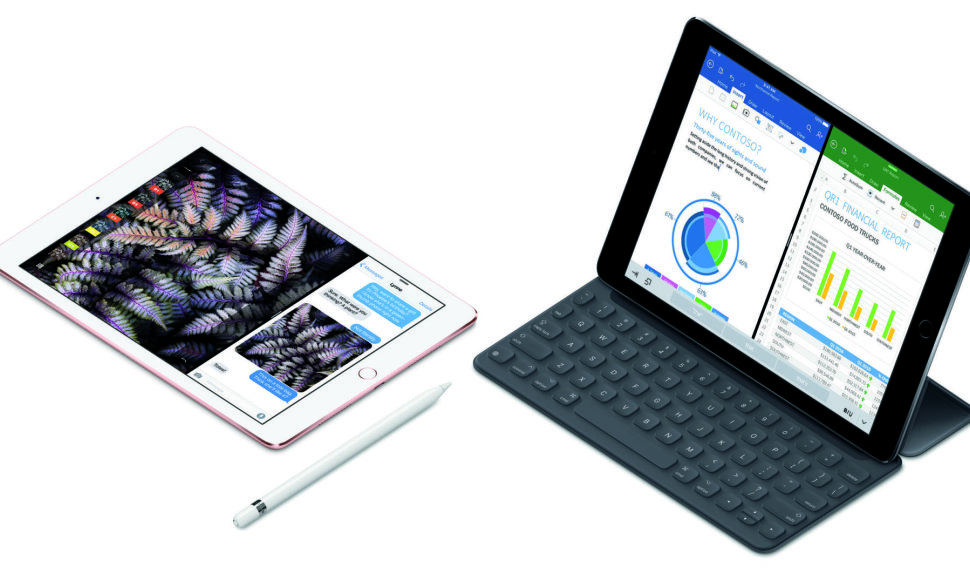„iPad Pro“ 9,7 ir 12,9 palyginimas.