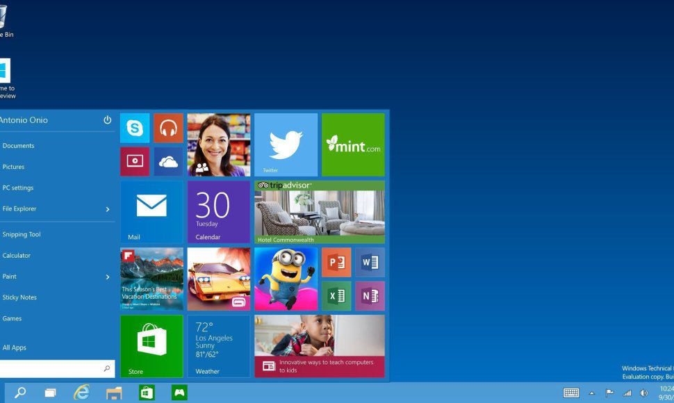 „Windows 10“ bus sugrąžintas „Start“ meniu mygtukas