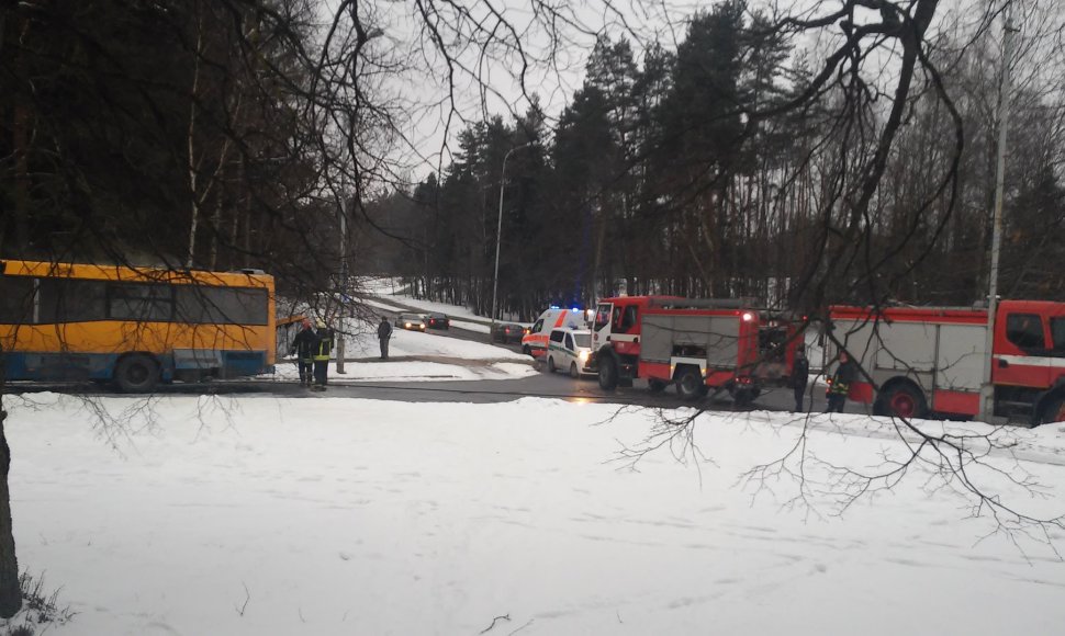 Autobuso gaisras Vilniuje
