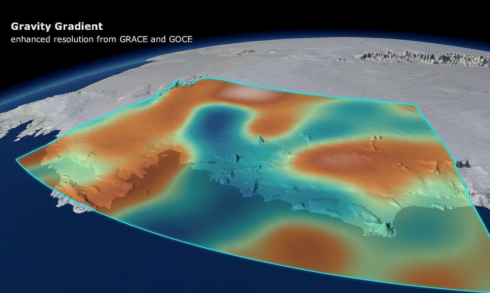 Tirpstantys antarktidos ledynai silpnina Žemės gravitacija