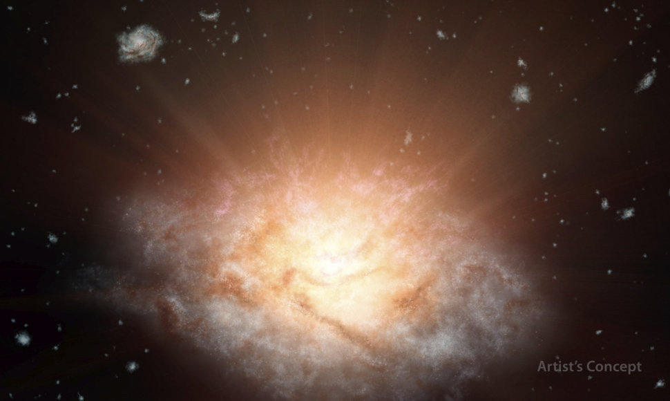 Skaidriausia iki šiol aptikta galaktika WISE J224607.57-052635.0 menininko akimis