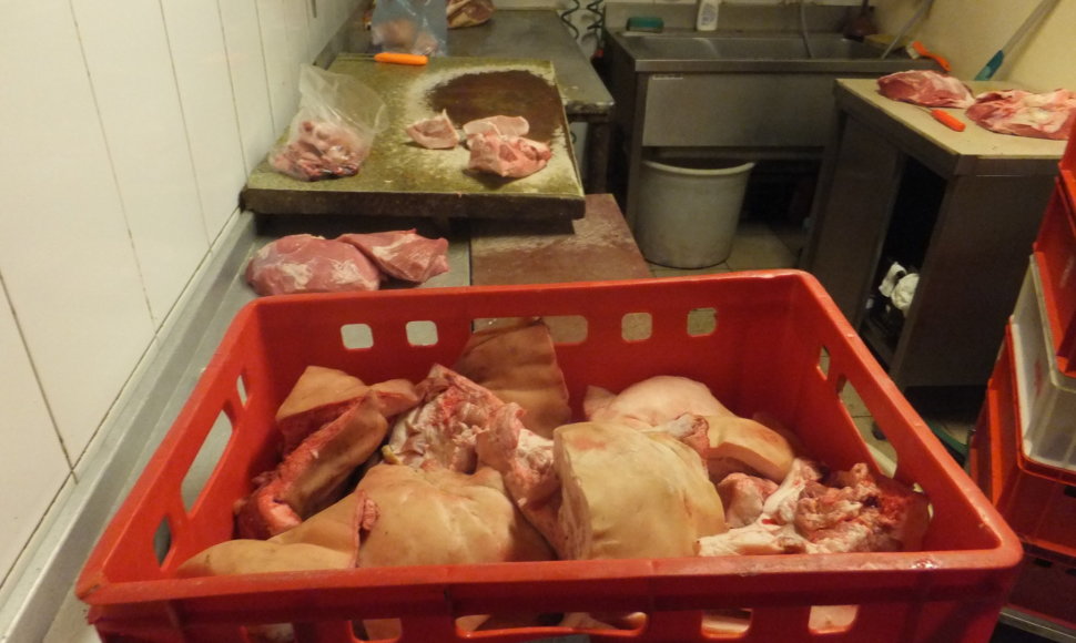 Rastas nelegalus mėsos fabrikas