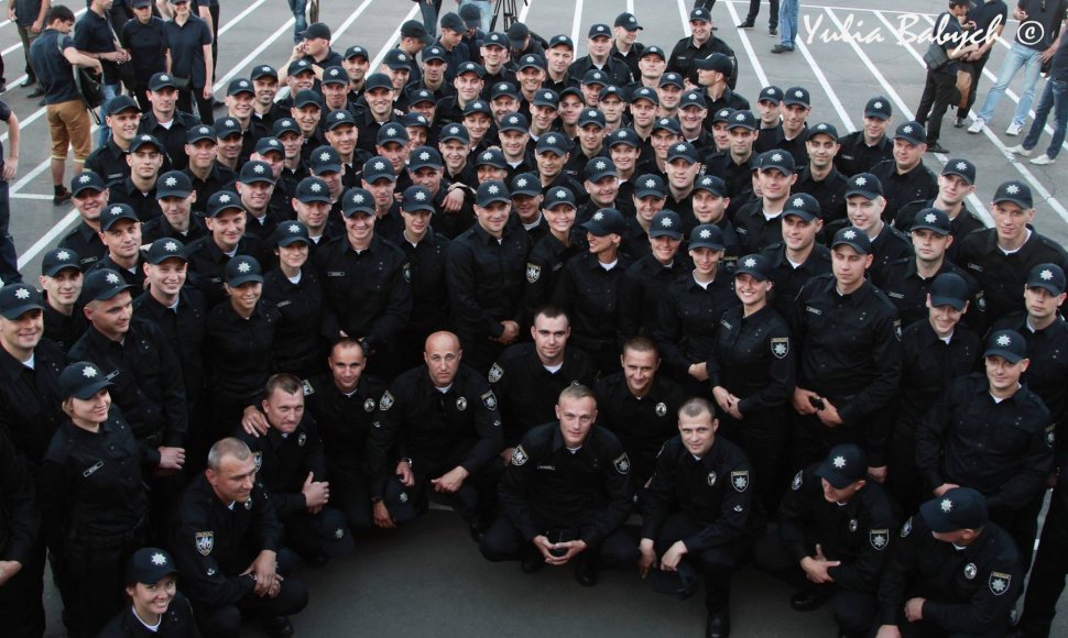 Ukrainos vidaus reikalų ministerija pristatė naujus policijos patrulius