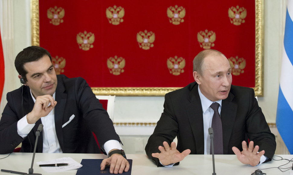 Aleksis Cipras ir Vladimiras Putinas