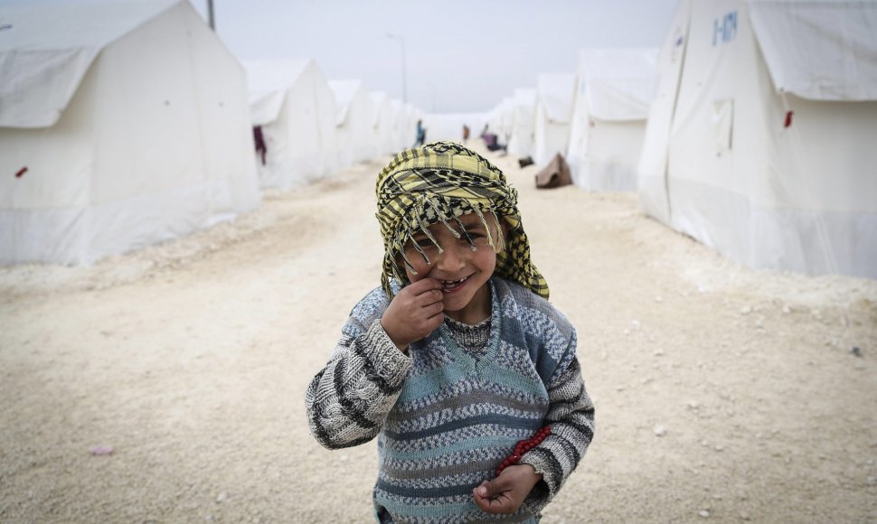 Vaikai Suručo pabėgėlių stovykloje Turkijoje