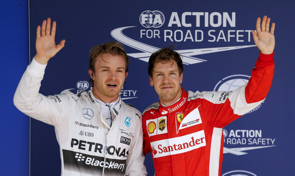 Nico Rosbergas ir Sebastianas Vettelis
