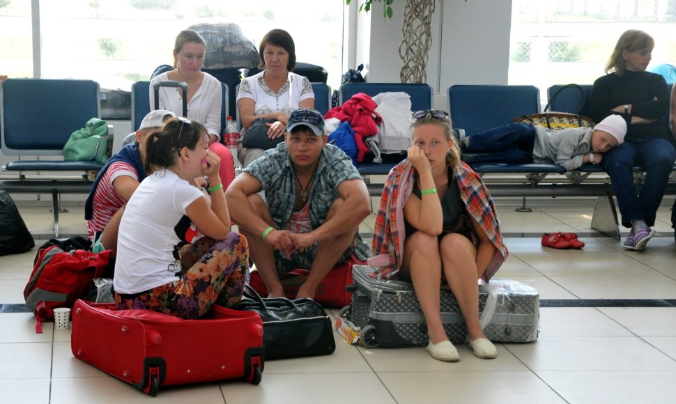 Turistai iš Rusijos Antalijos oro uoste