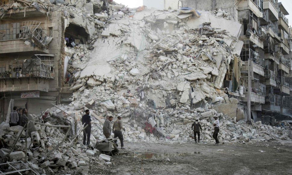 Rusija teigia jau savaitę nebombarduojanti Sirijos miesto Alepo