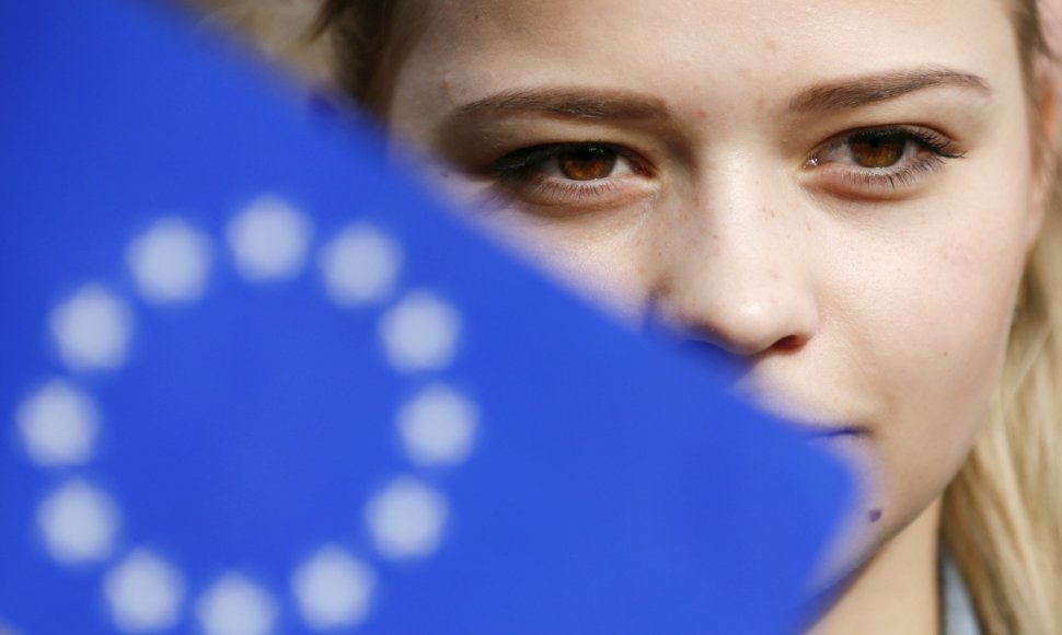 ES prekybos sutartį su Ukraina palaikanti akcija Nyderlanduose