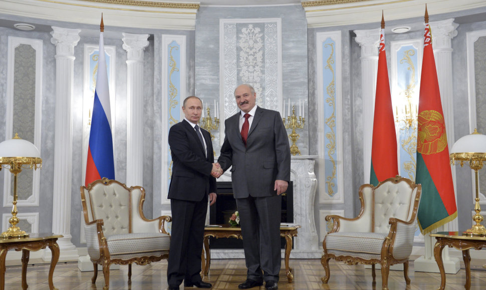 Rusijos ir Baltarusijos vadovai Minske