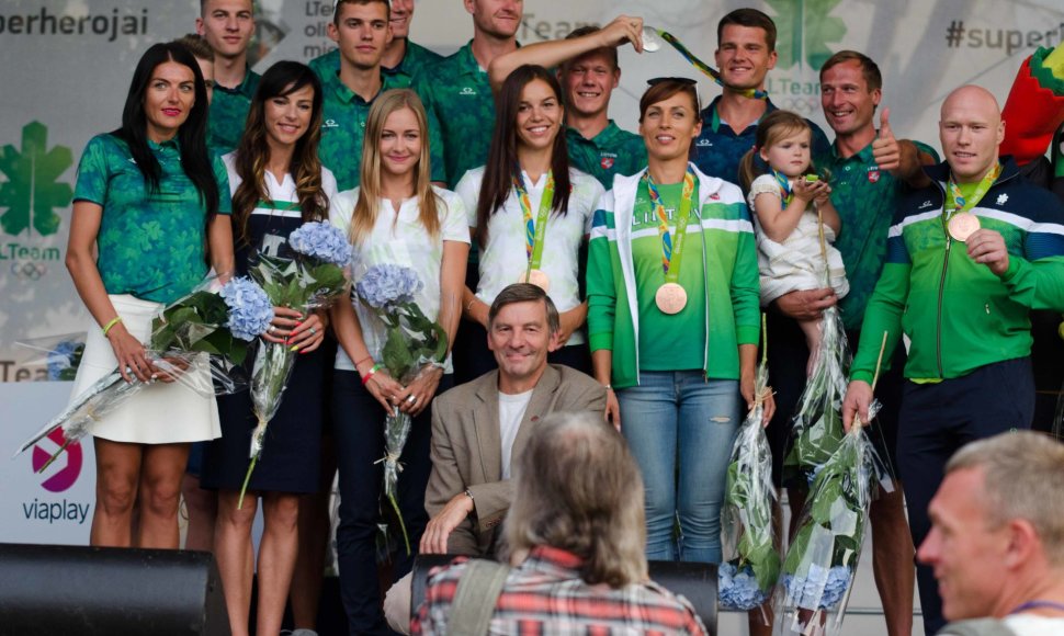 Kauno Rotušės aikštėje pagerbti iš Rio sugrįžę Lietuvos sportininkai