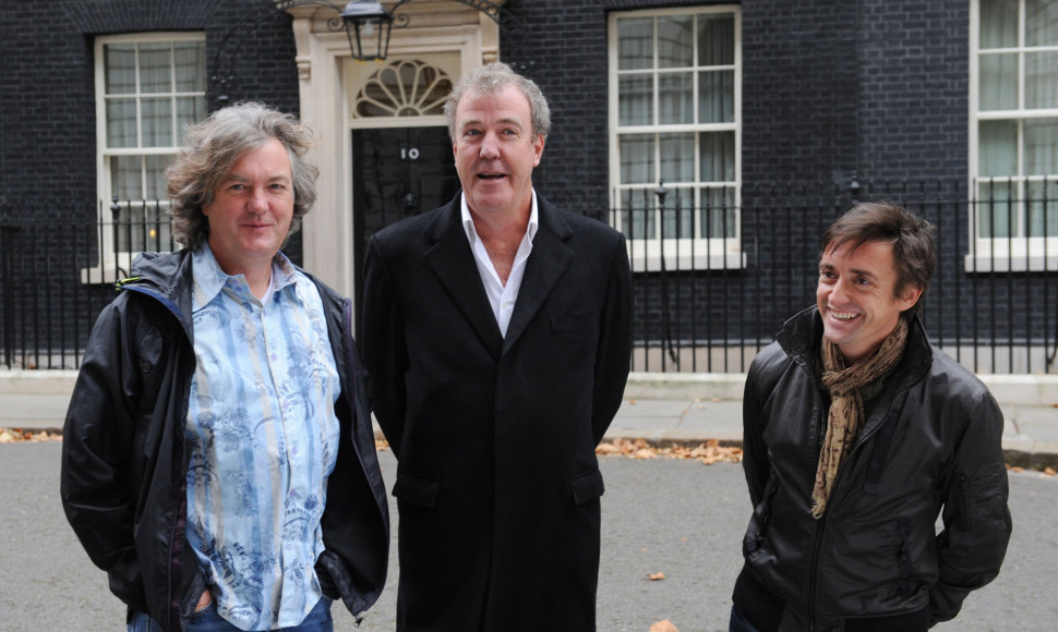"Top Gear" vedėjai: Jamesas May, Jeremy Clarksonas ir Richardas Hammondas